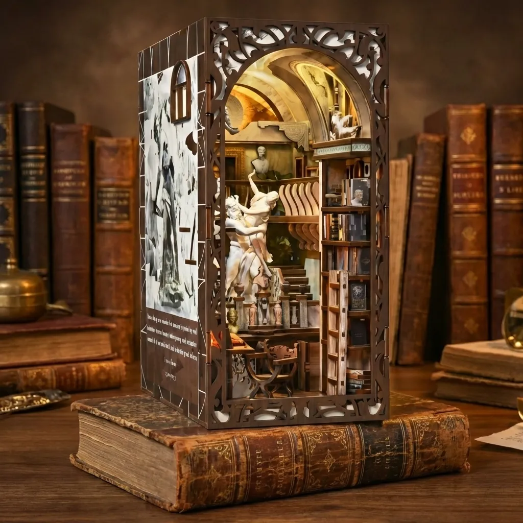 Book Nooks mit Ausstellungen und Sammlungen