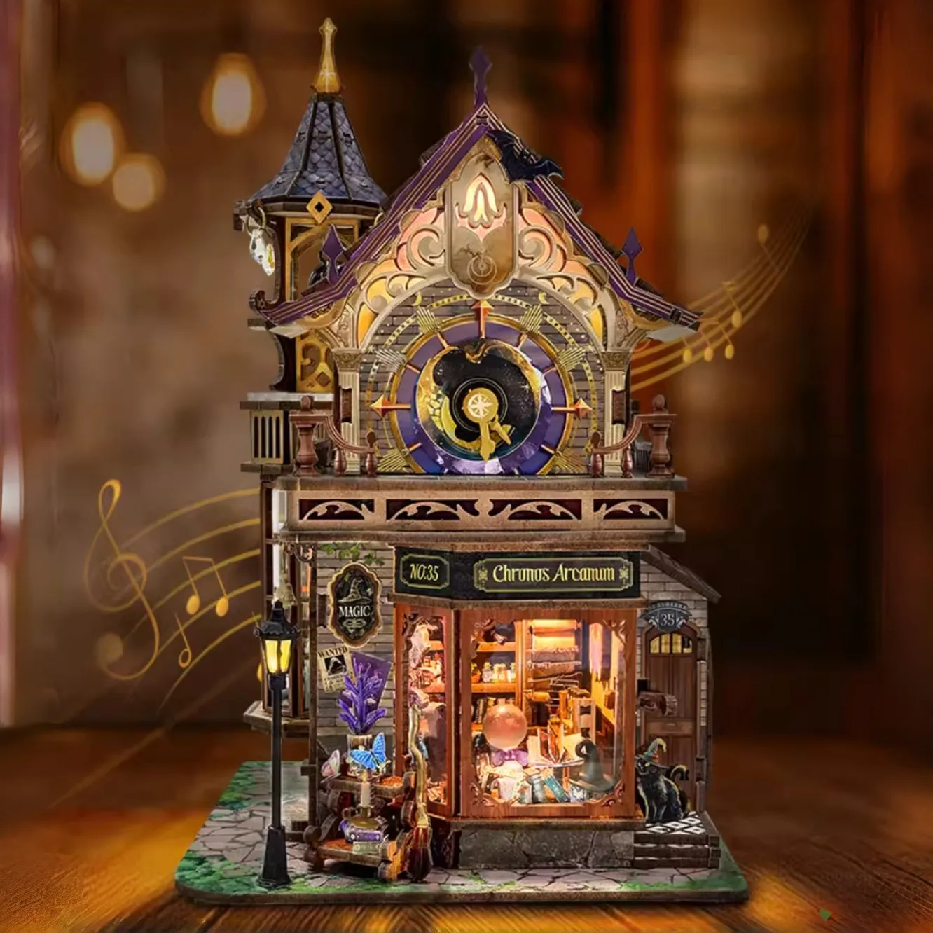 Miniatur Haus Bausatz - Time Magic Club | 3D-Holzpuzzle - Image 3