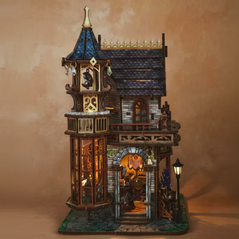 Miniatur Haus Bausatz - Time Magic Club | 3D-Holzpuzzle - Image 4