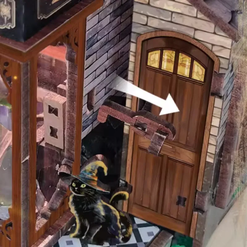 Miniatur Haus Bausatz - Time Magic Club | 3D-Holzpuzzle - Image 7