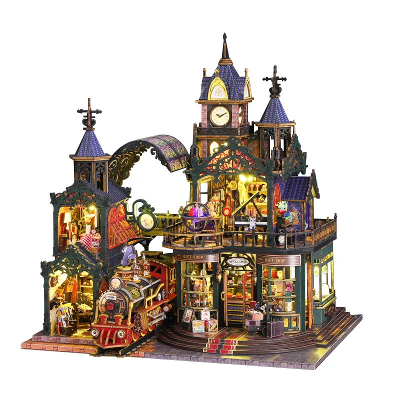 Miniatur Haus Bausatz - Rail Track Secluded City - Image 12